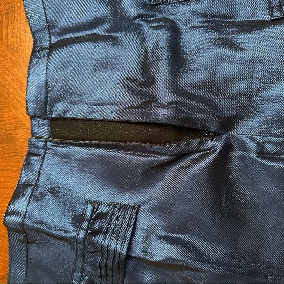 Burberry midi length silk blend skirt size 6 dark blue NWT - Picture 14 of 16